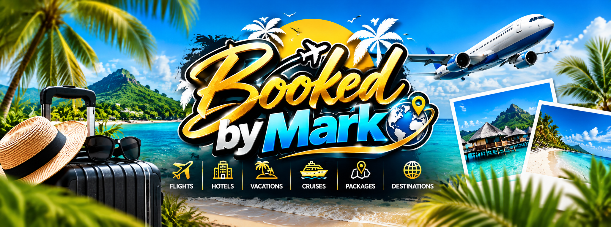 Booked by Mark travel booking for flights hotels cruises vacation packages and destinations